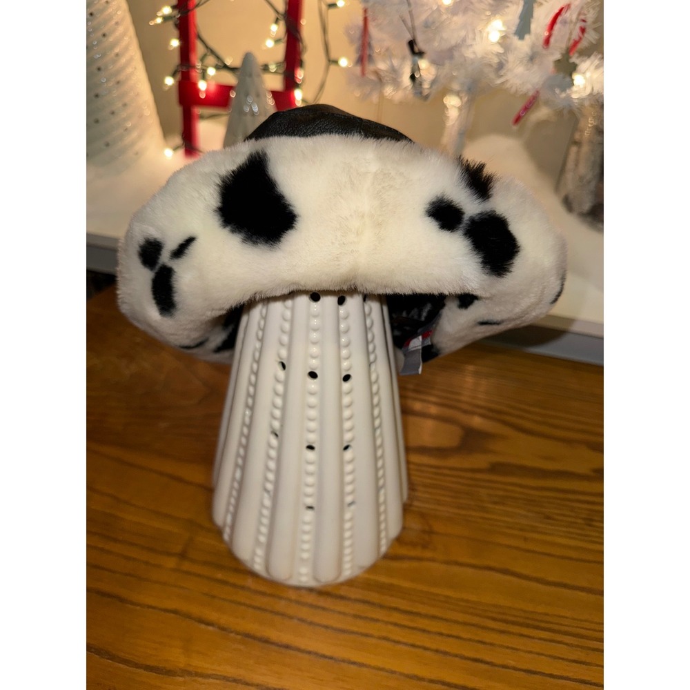 Wilsons Leather Kids Dalmatian Print Faux Fur Bucket Hat Size M‎